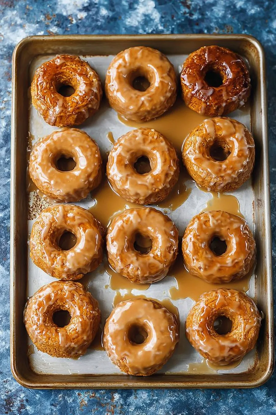 Baked Pumpkin Donuts with Maple Glaze