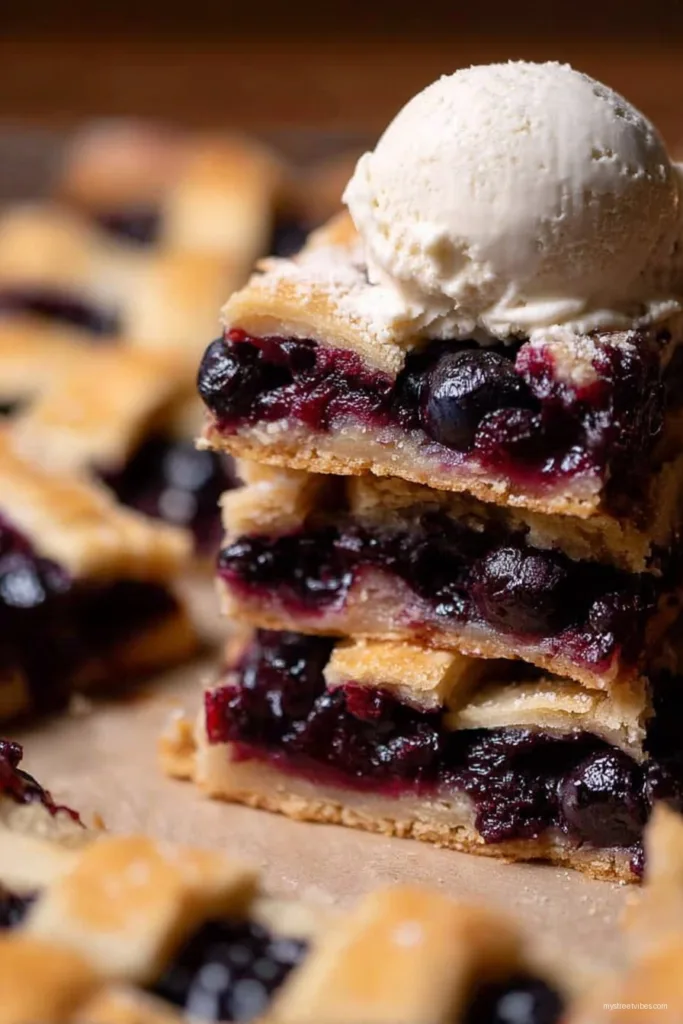 Blueberry Pie Bars with Lattice Crust