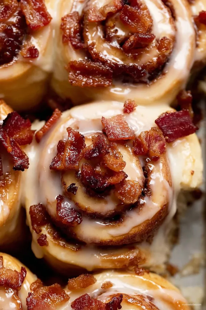 Bourbon Maple Bacon Cinnamon Rolls