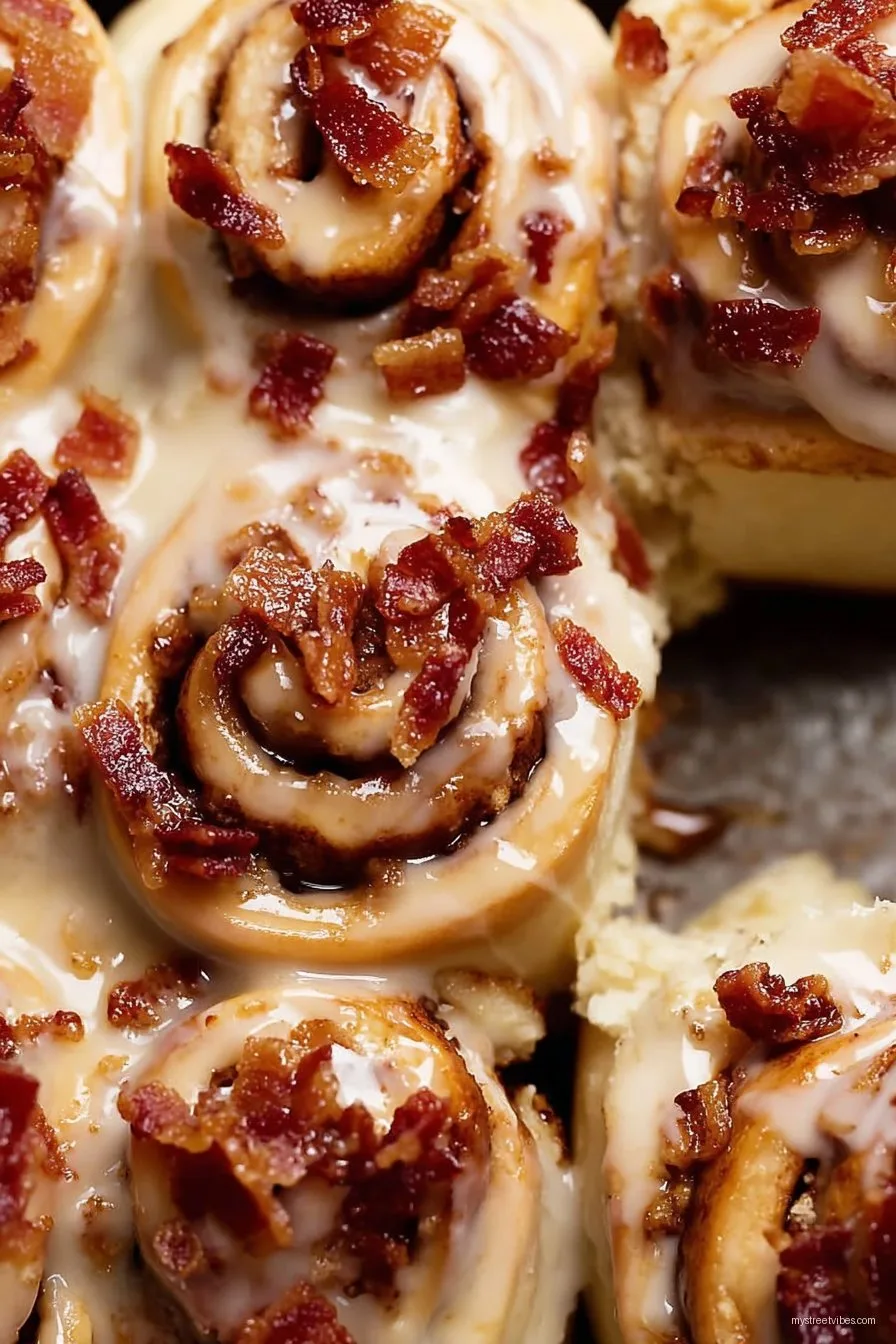 Bourbon Maple Bacon Cinnamon Rolls