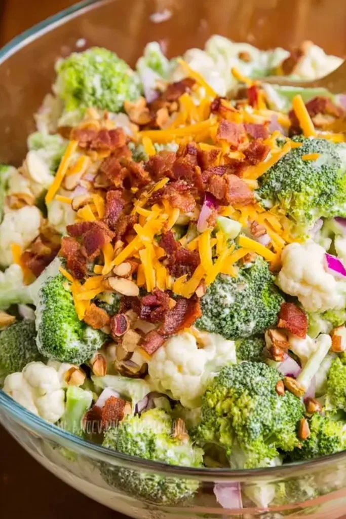 Broccoli Cauliflower Salad