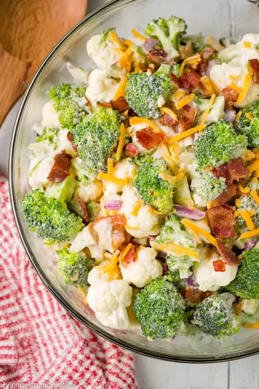 Broccoli Cauliflower Salad