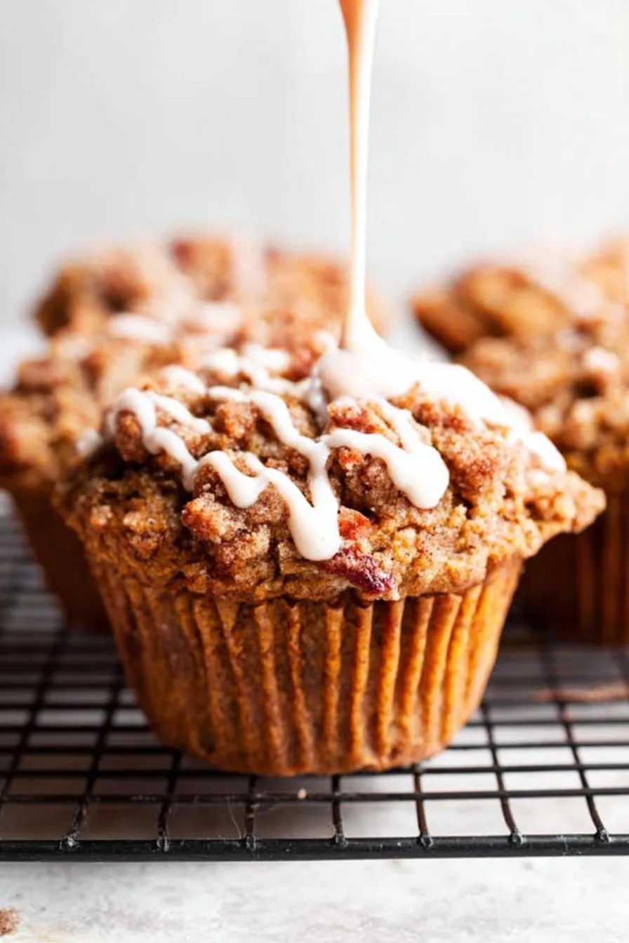 Carrot Cake Muffins with Crumb Topping