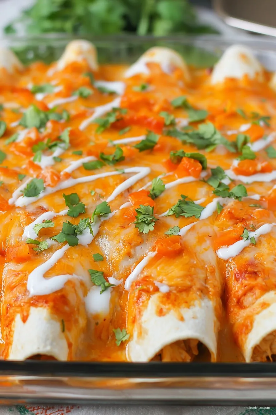 Cream Cheese Chicken Enchiladas