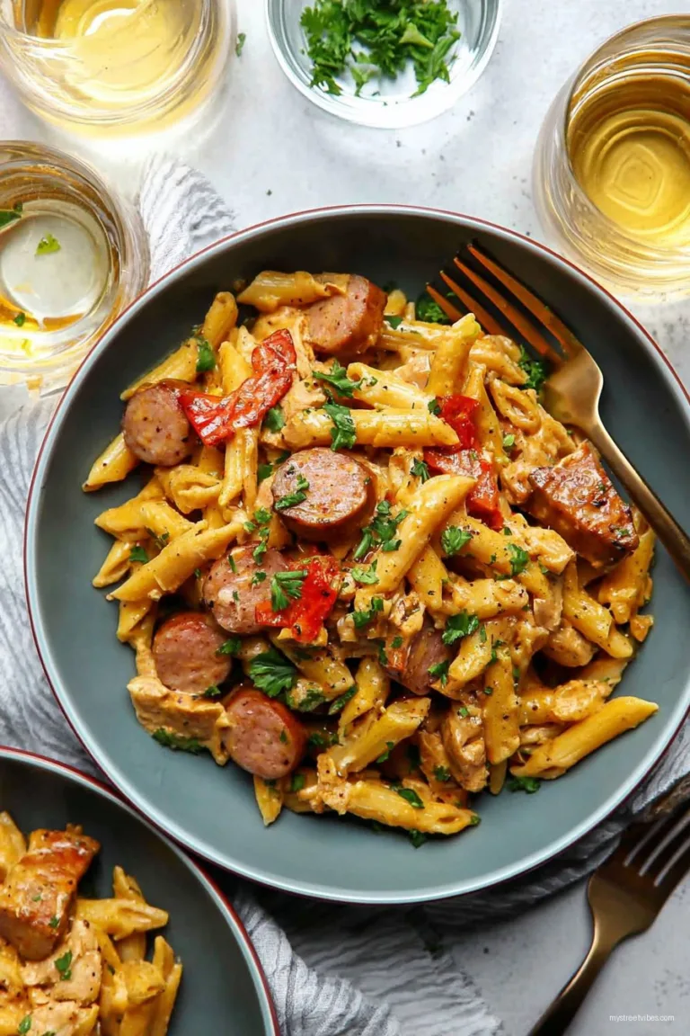 Creamy Cajun Chicken and Sausage Pasta