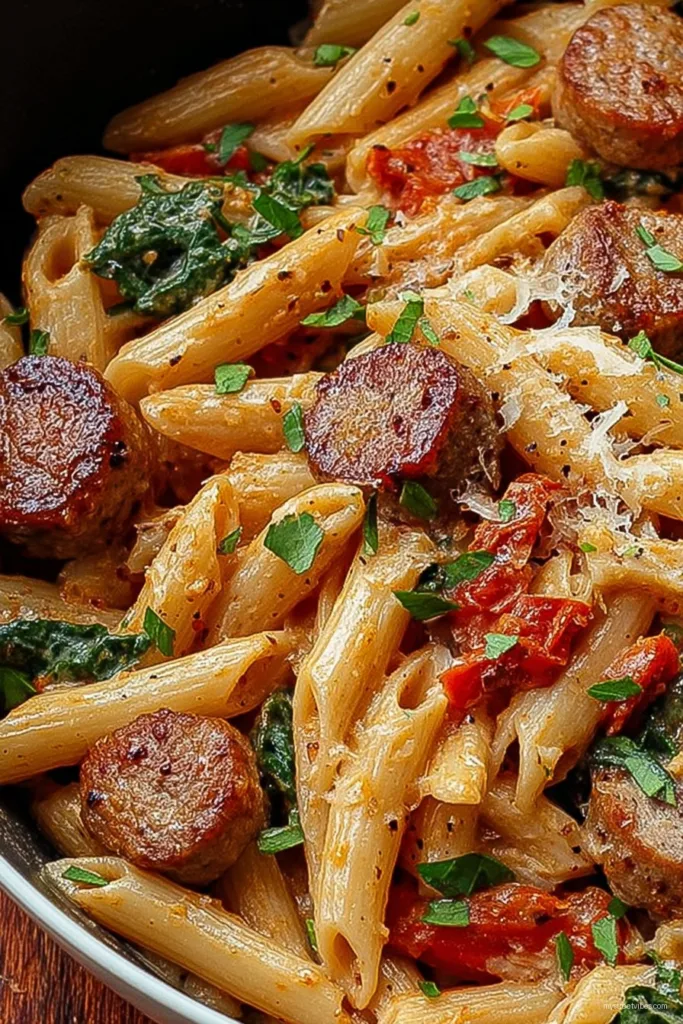 Creamy Cajun Sausage Pasta (One Pot)