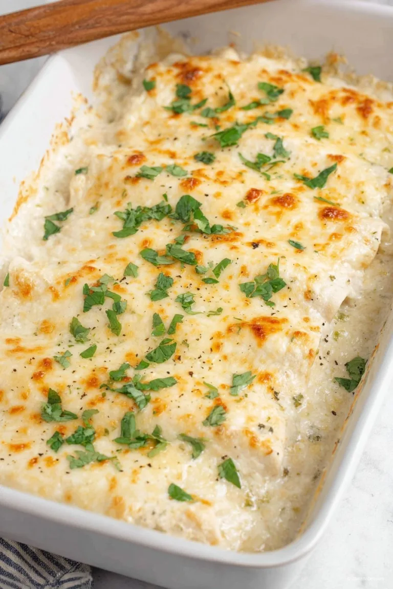 Creamy White Chicken Enchiladas