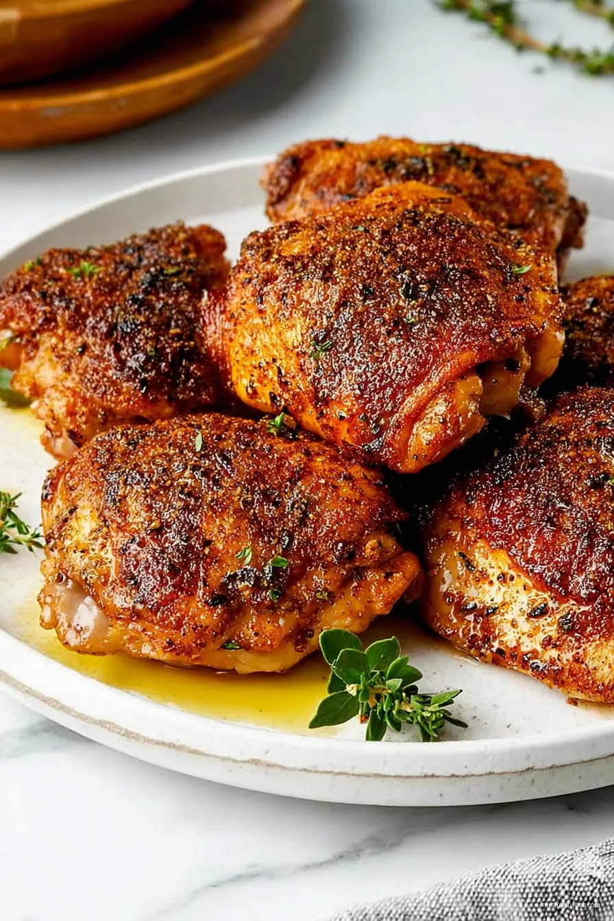 Crispy Baked Chicken Thighs