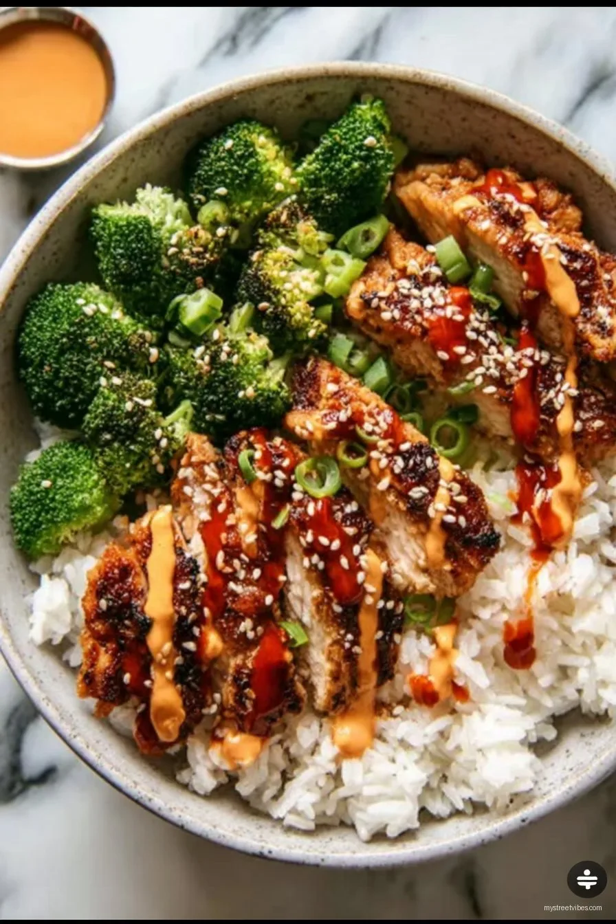 Delicious Sticky Chicken Rice Bowls Recipe