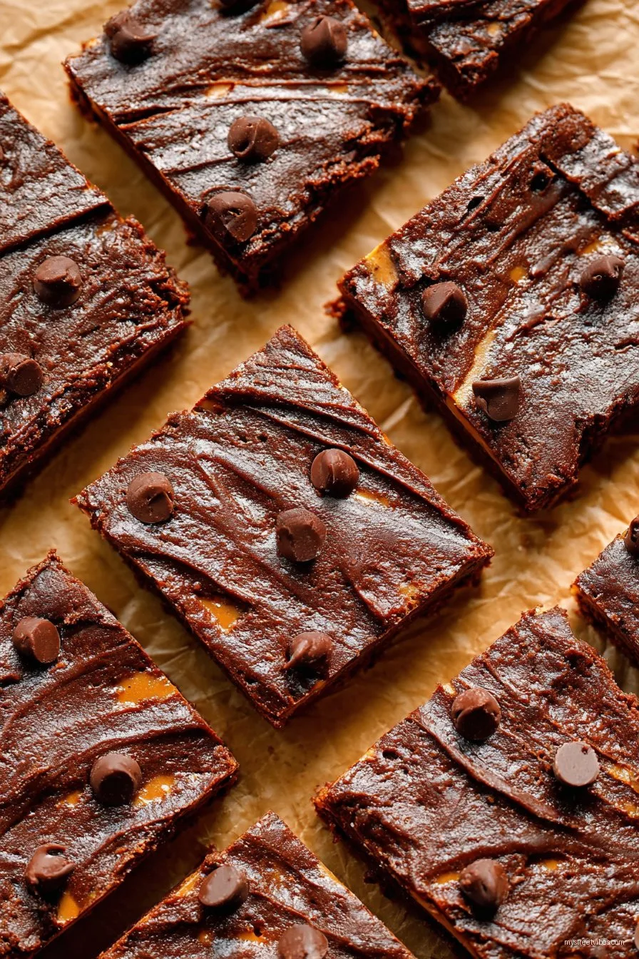 Fudgy Peanut Butter Sweet Potato Brownies