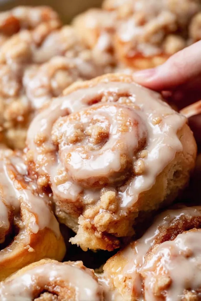Homemade Peach Cobbler Cinnamon Rolls