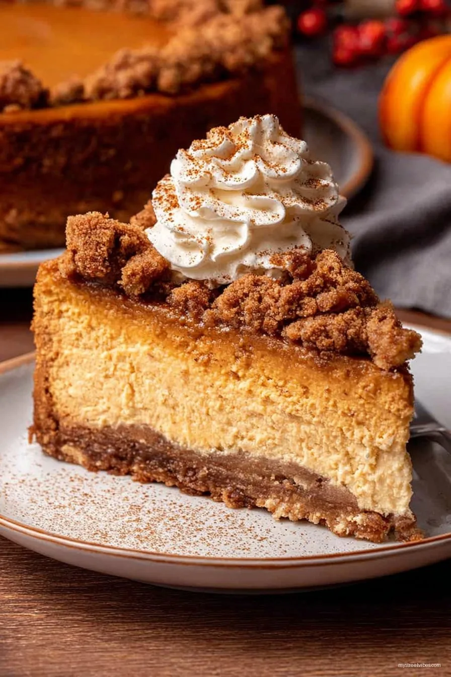 Pumpkin Streusel Cheesecake