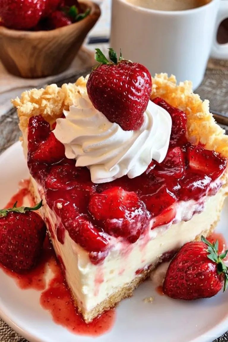 Strawberry Crunch Poke cake