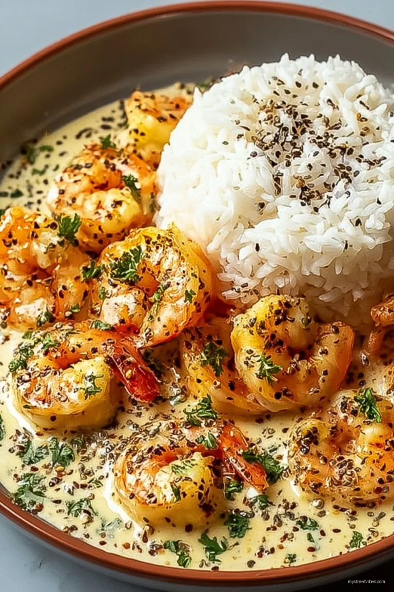 Creamy Garlic Butter Shrimp and Rice Bowls
