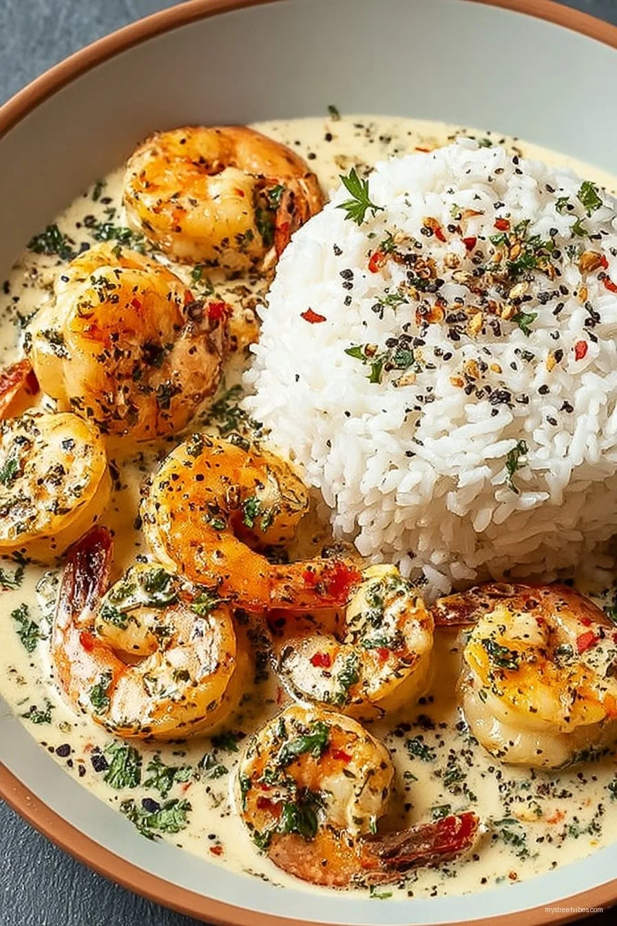 Creamy Garlic Butter Shrimp and Rice Bowls