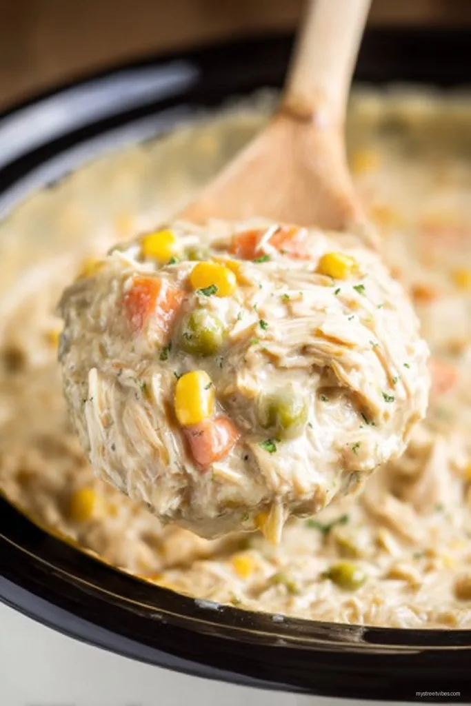 Easy Slow Cooker Chicken Pot Pie