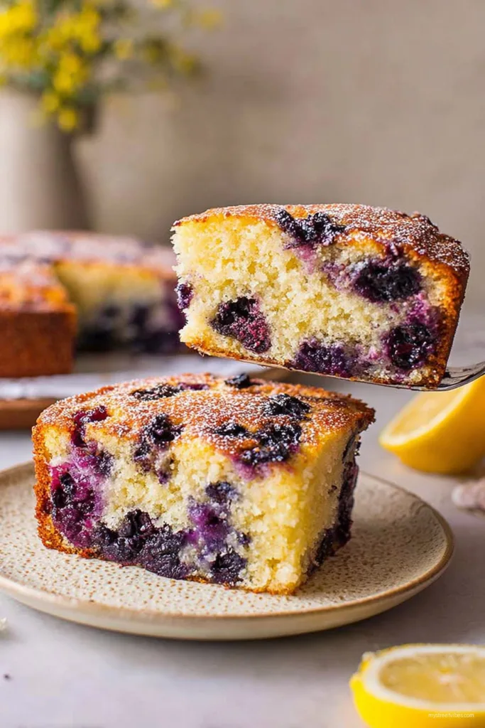 Easy Vegan Lemon Blueberry Cake