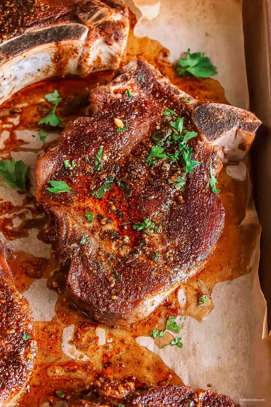 Oven Baked Bone-In Pork Chops