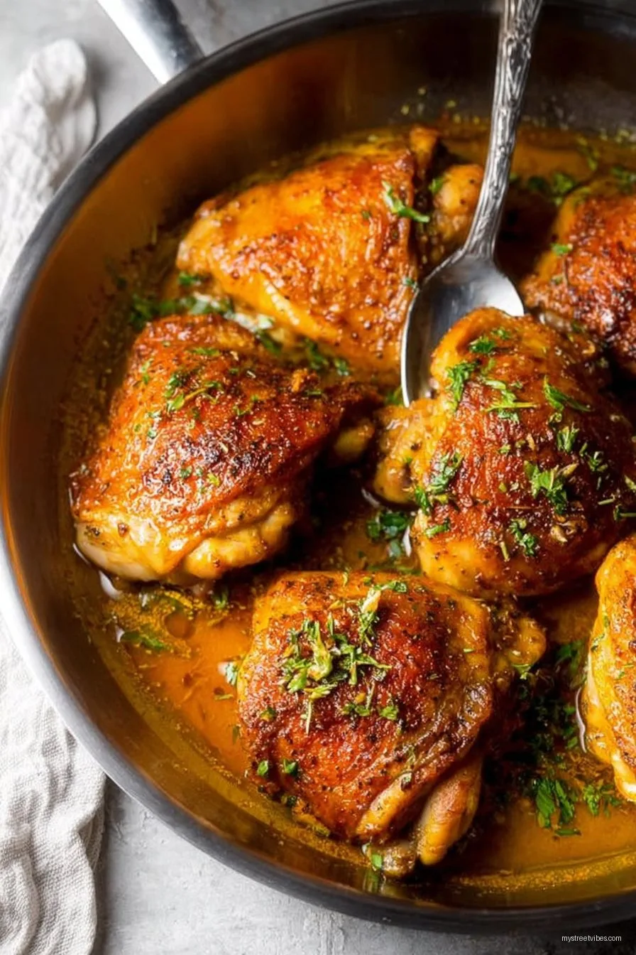 Pan Seared Chicken Thighs