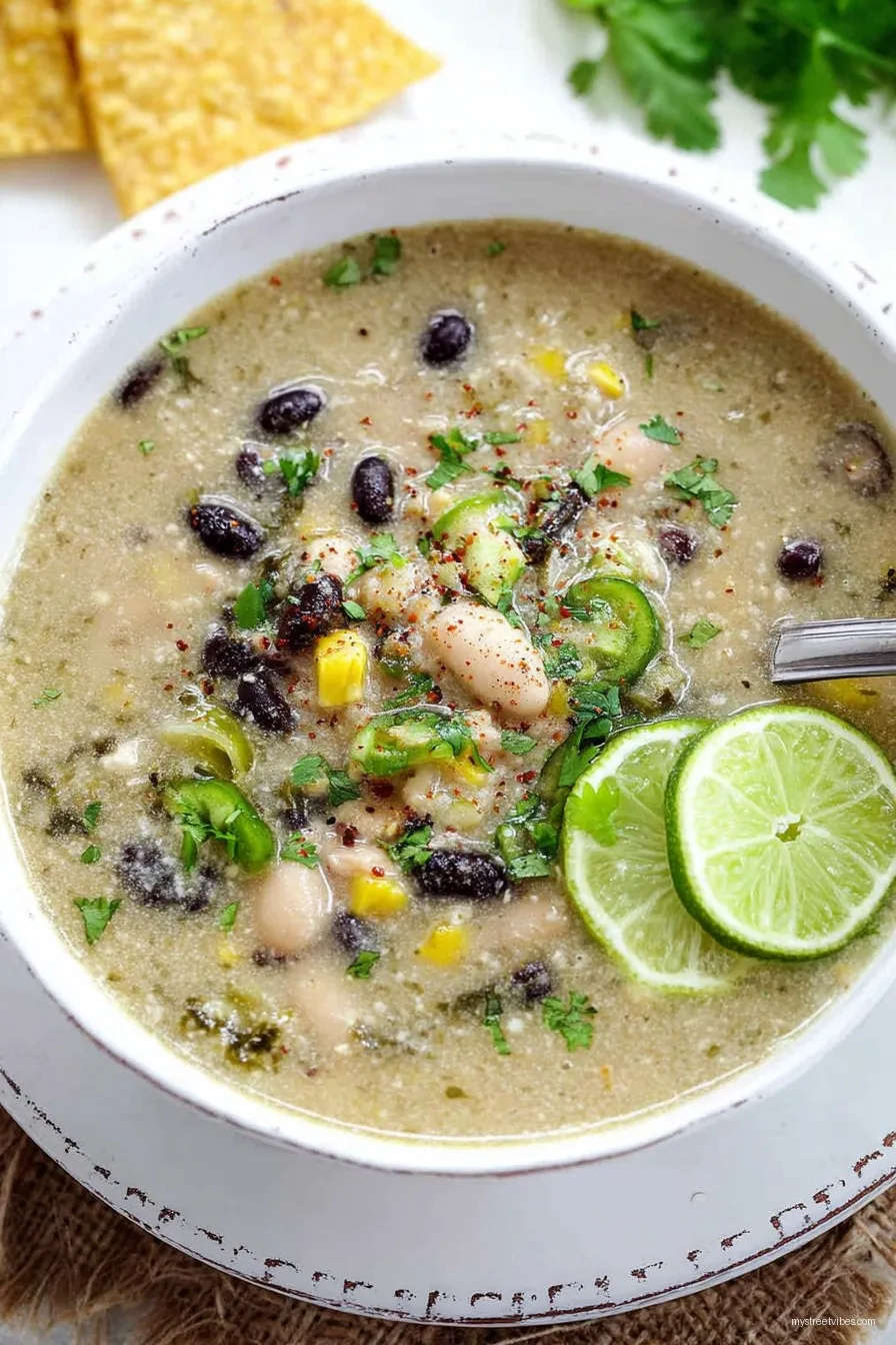 White Bean Green Enchilada Soup