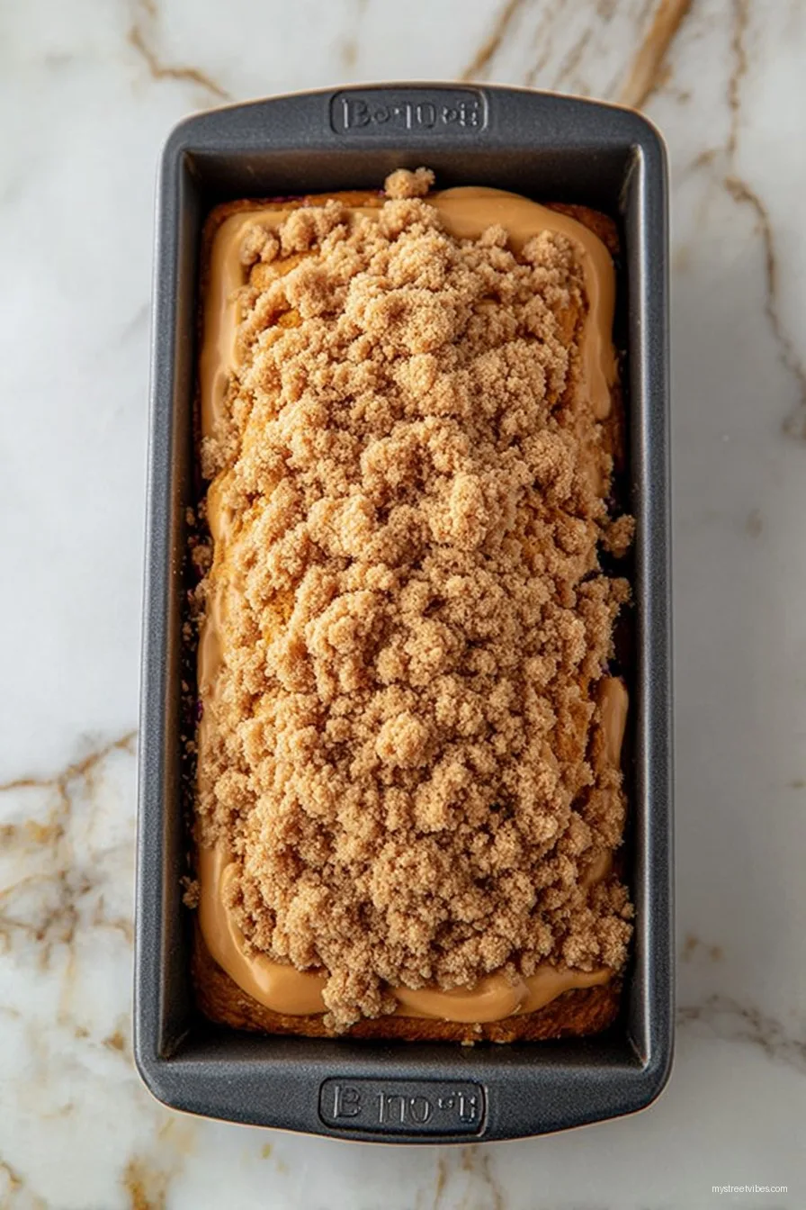 Blueberry Banana Bread with Crumb Topping