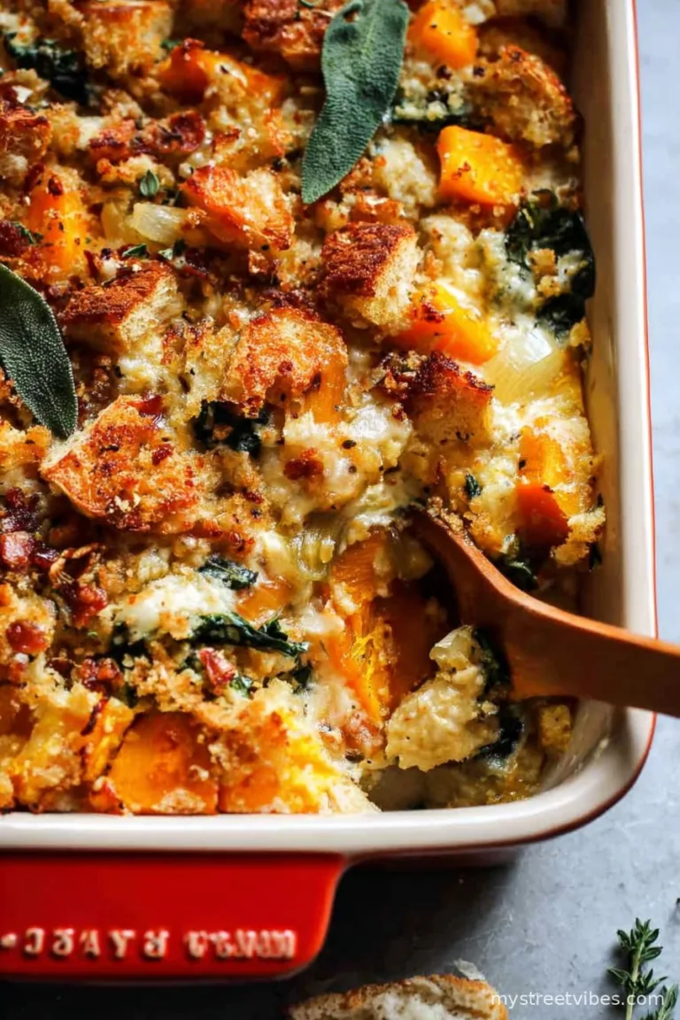 Cheesy Butternut Squash Casserole