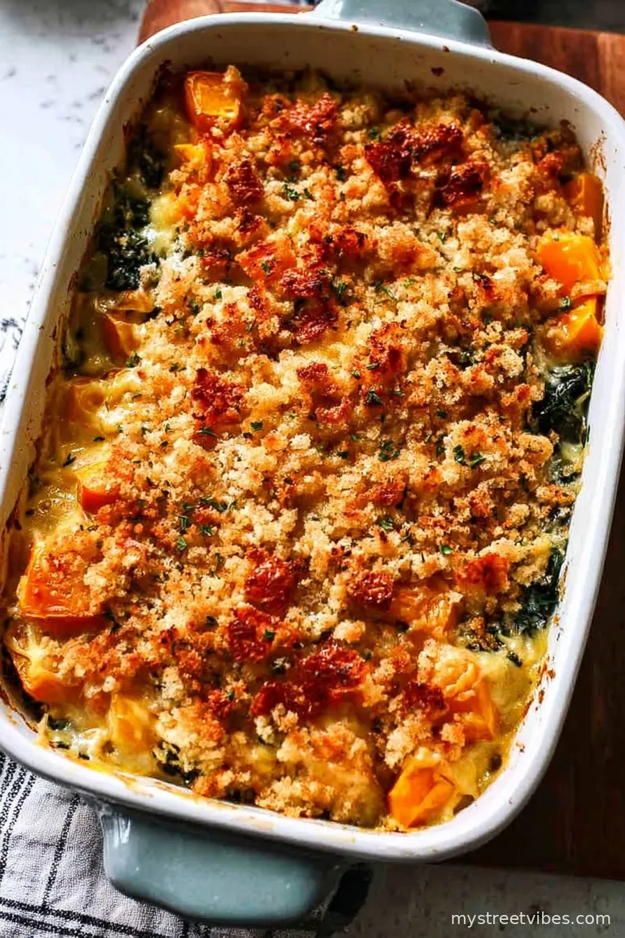 Cheesy Butternut Squash Casserole