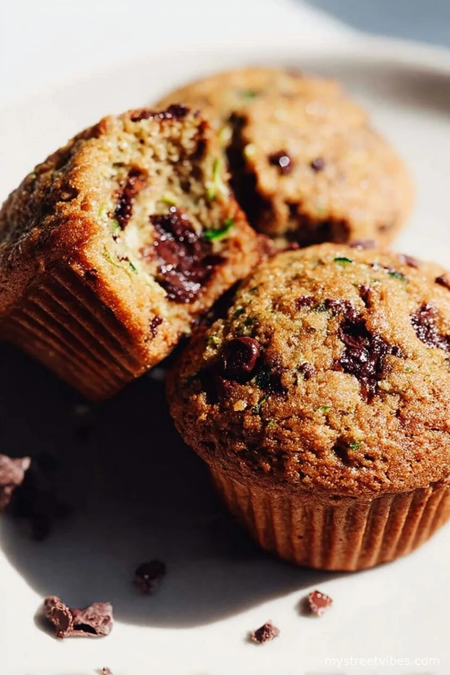 Easy Zucchini Muffins with Chocolate Chips