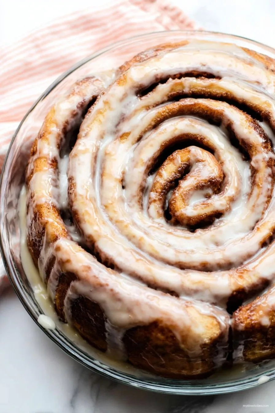 Giant Cinnamon Roll Cake