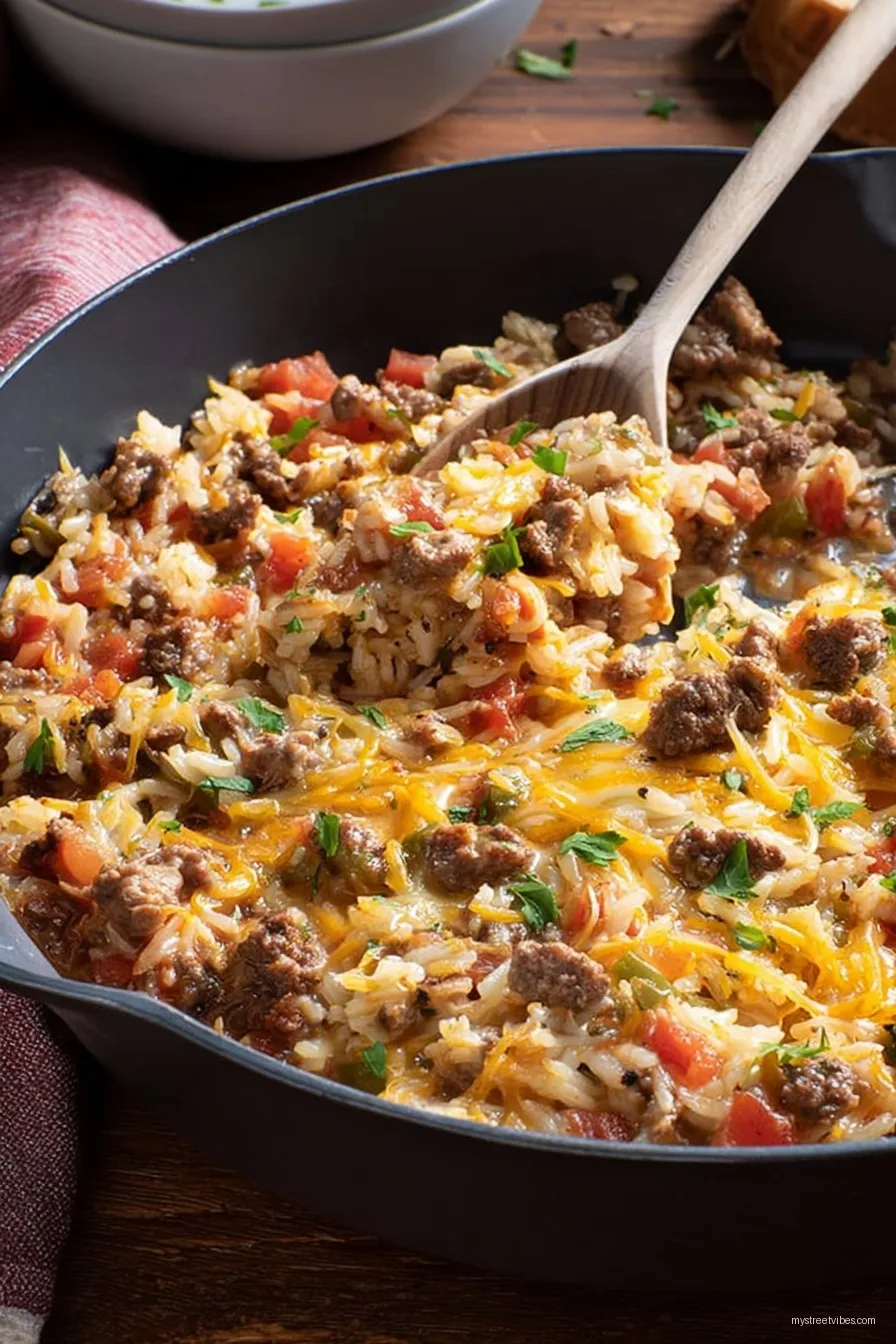 Ground Beef and Rice Skillet