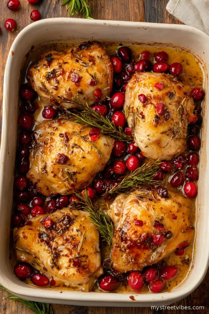 One-Pan Cranberry Rosemary Chicken