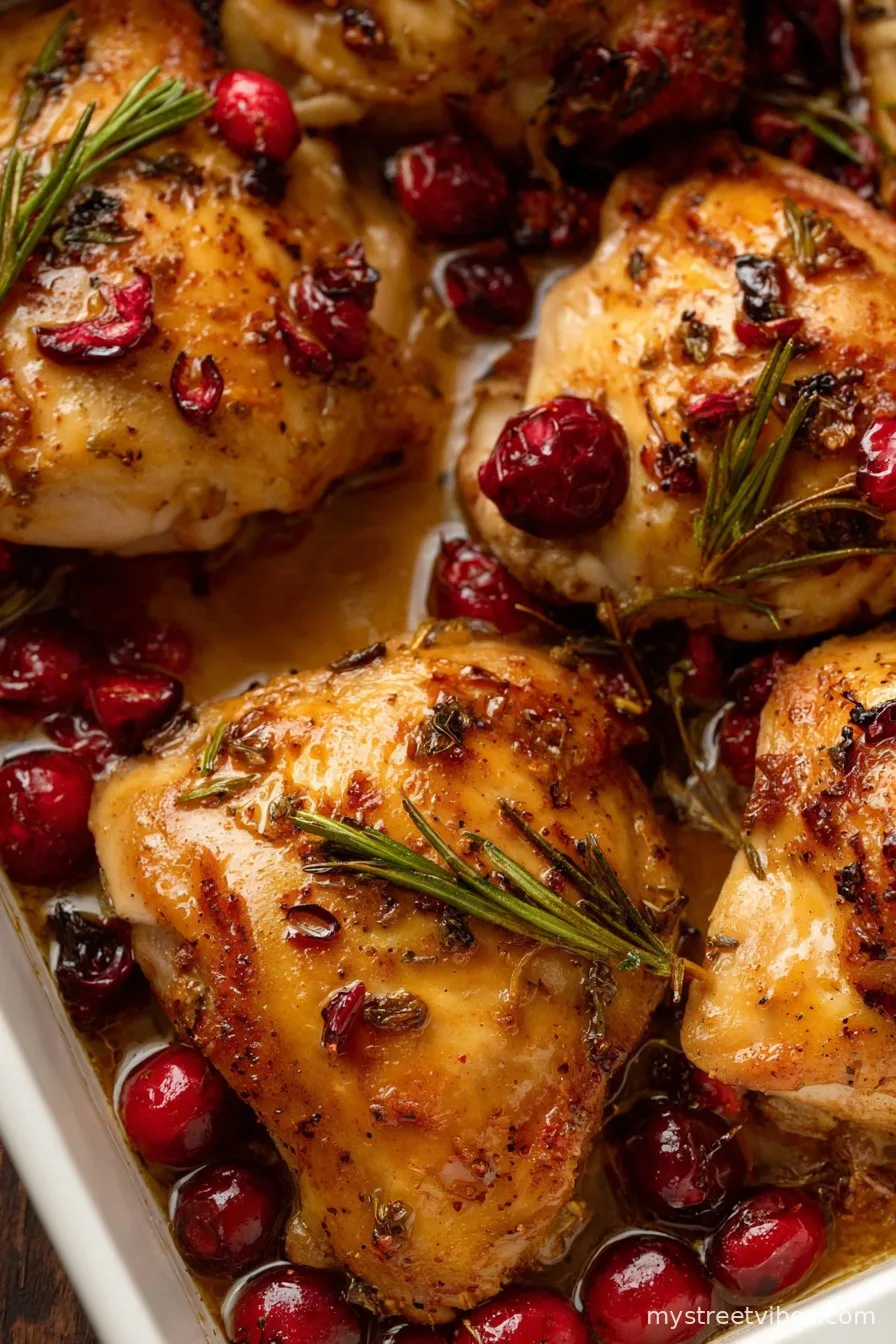 One-Pan Cranberry Rosemary Chicken