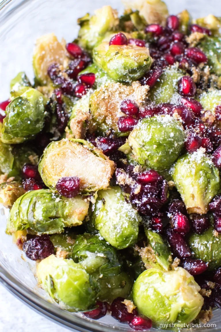 Roasted Brussels Sprouts and Pomegranate Salad
