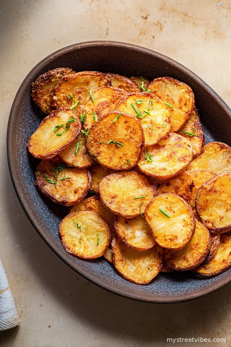 Air fryer Crispy Potato Slices