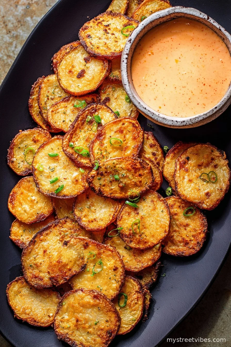 Air fryer Crispy Potato Slices