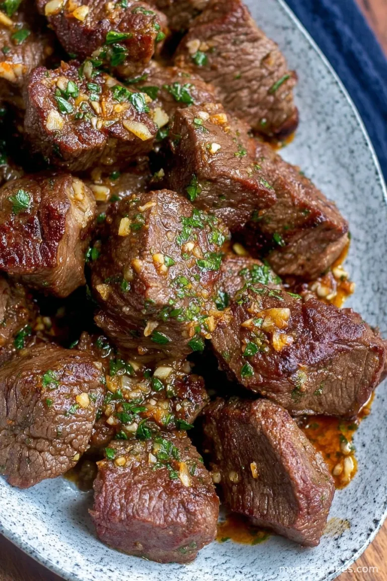 Air Fryer Garlic Butter Steak Bites