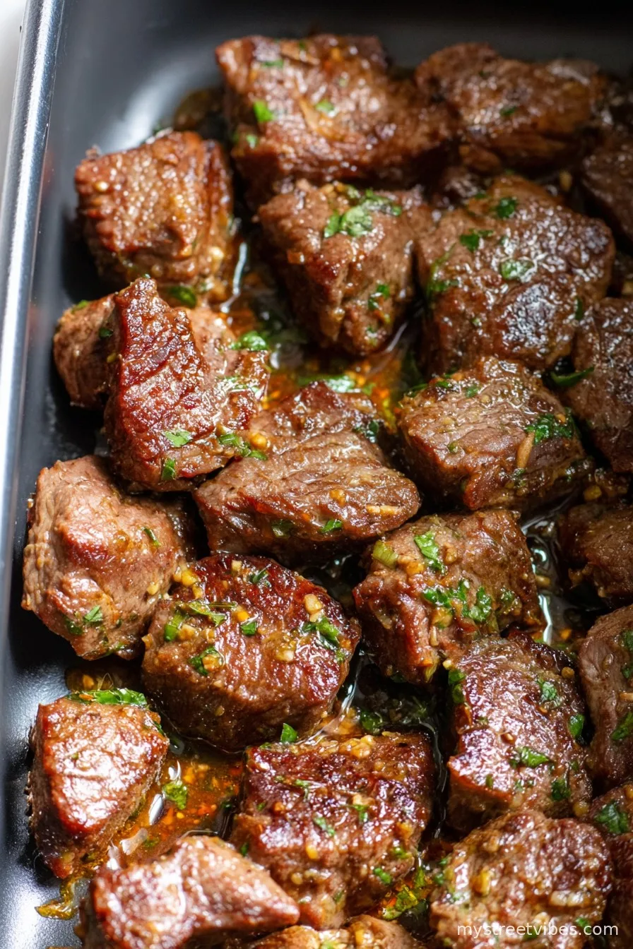 Air Fryer Garlic Butter Steak Bites