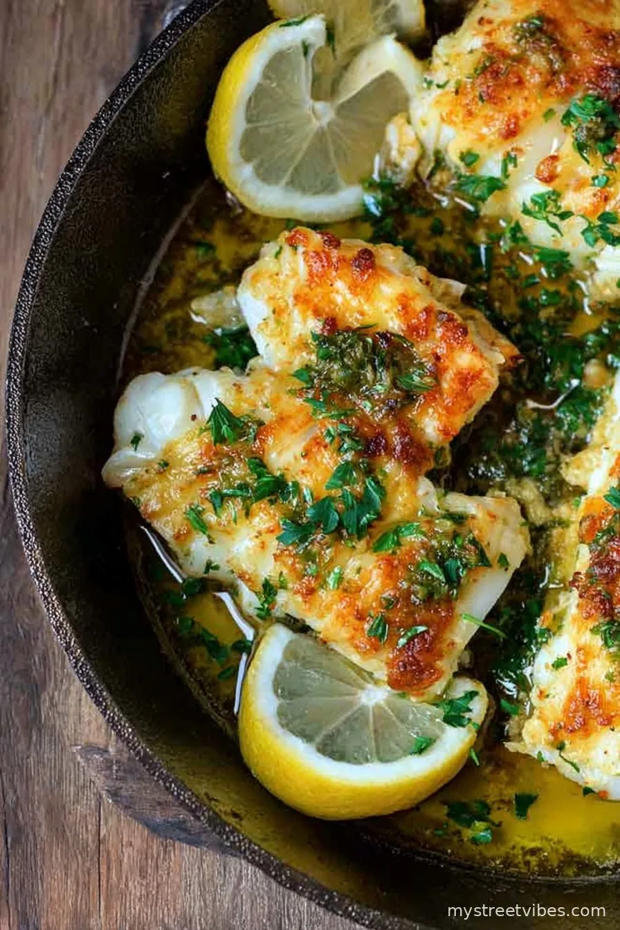Baked Cod Recipe with Lemon and Garlic