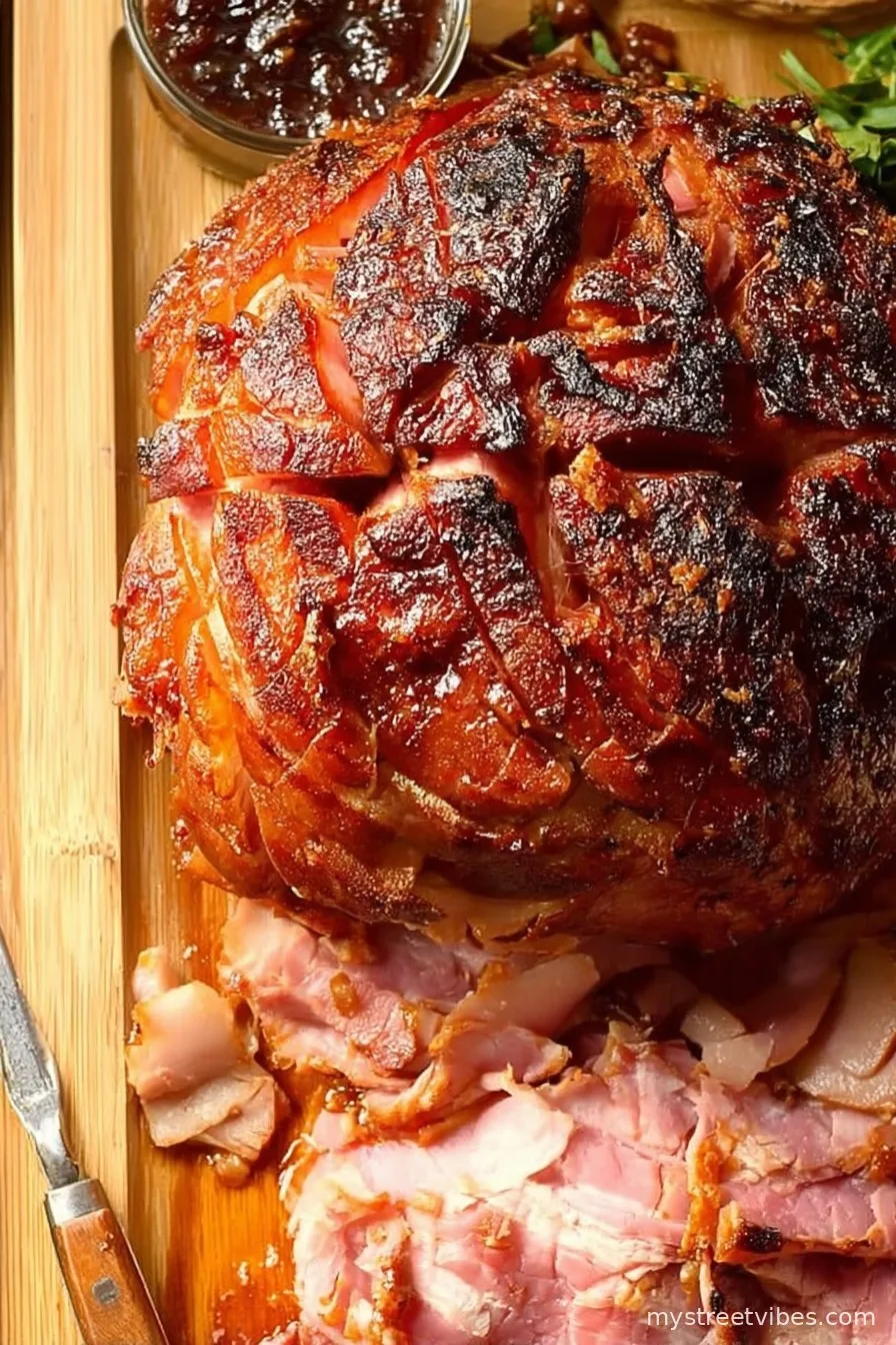 Baked Ham with Honey-Chipotle Glaze