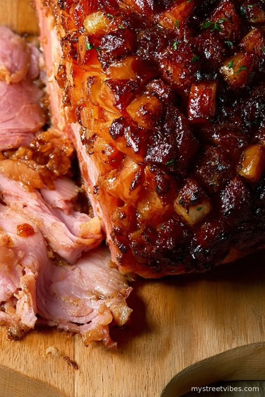 Baked Ham with Honey-Chipotle Glaze
