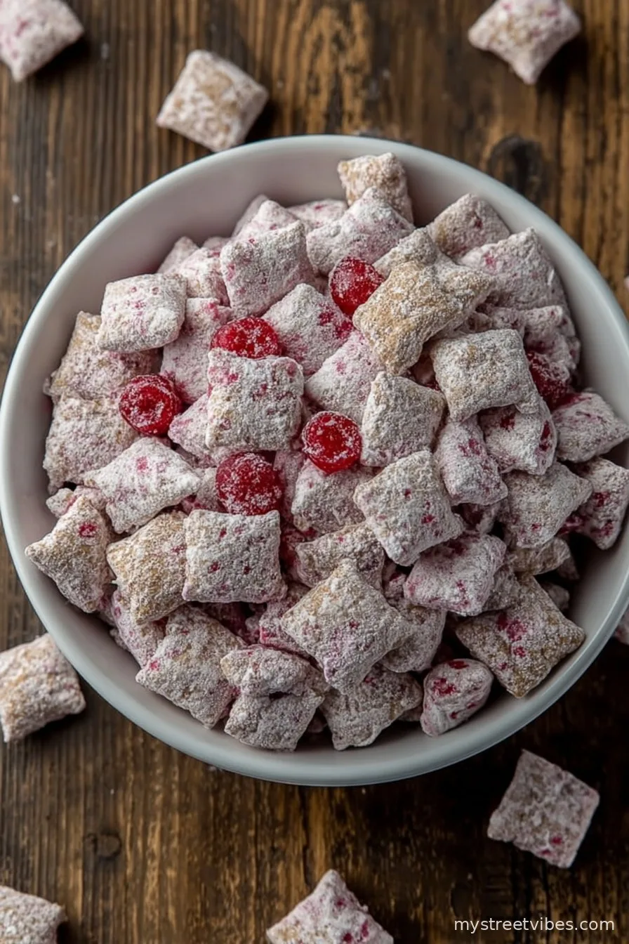 Cherry Cheesecake Puppy Chow Recipe