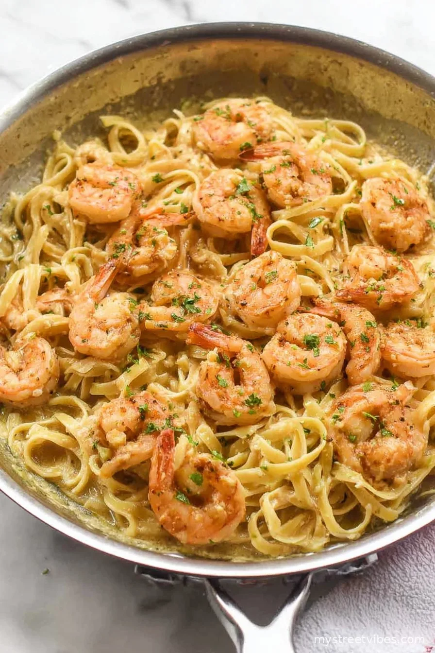 Creamy Garlic Shrimp Pasta