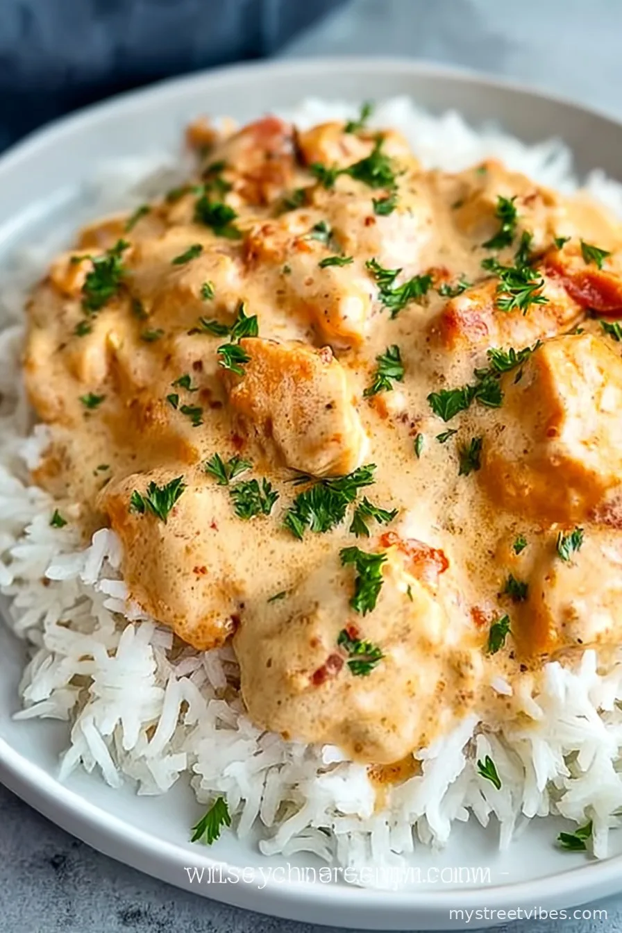 Creamy Smothered Chicken and Rice recipe