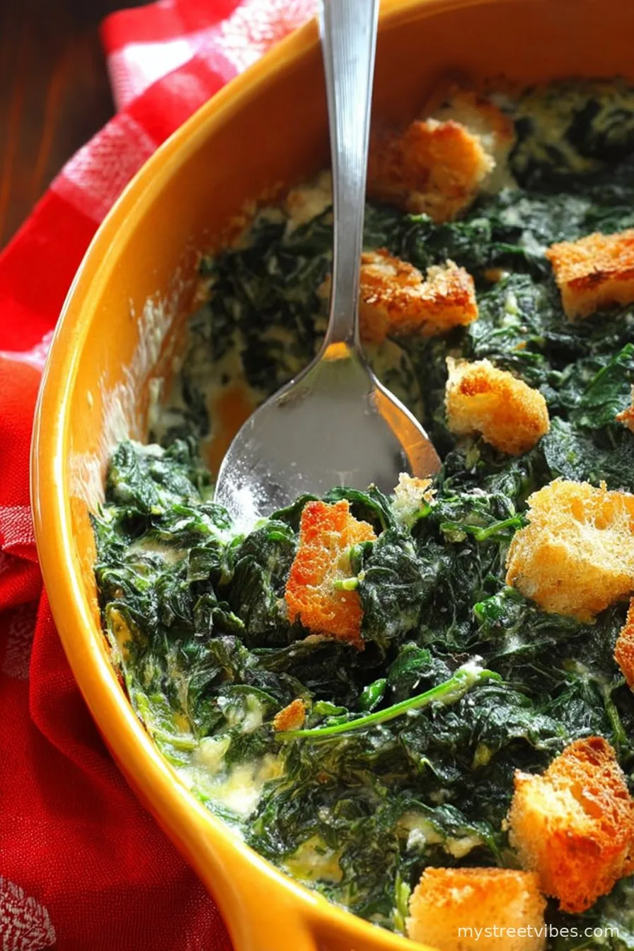 Crunchy Spinach Casserole