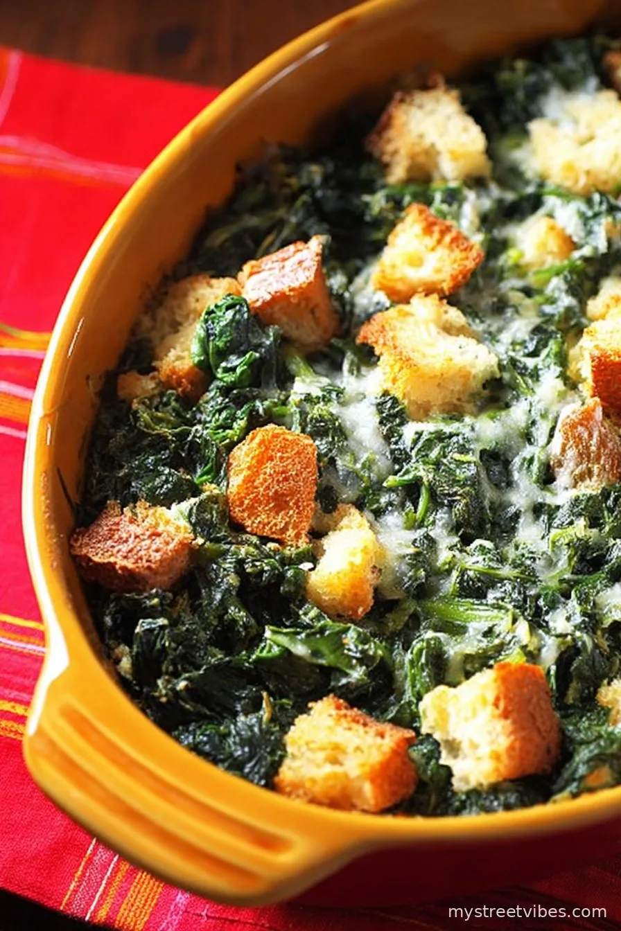 Crunchy Spinach Casserole