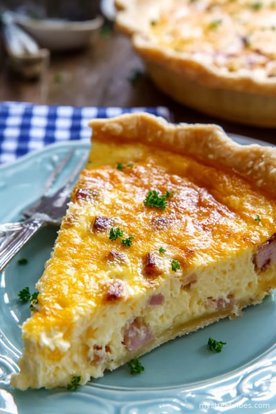 Easy Ham and Cheese Quiche
