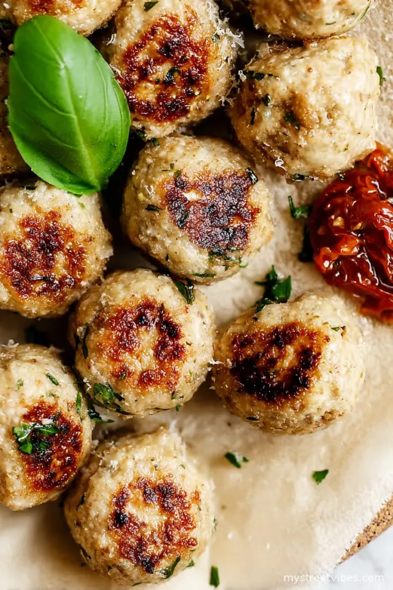 Garlic Parmesan Chicken Meatballs