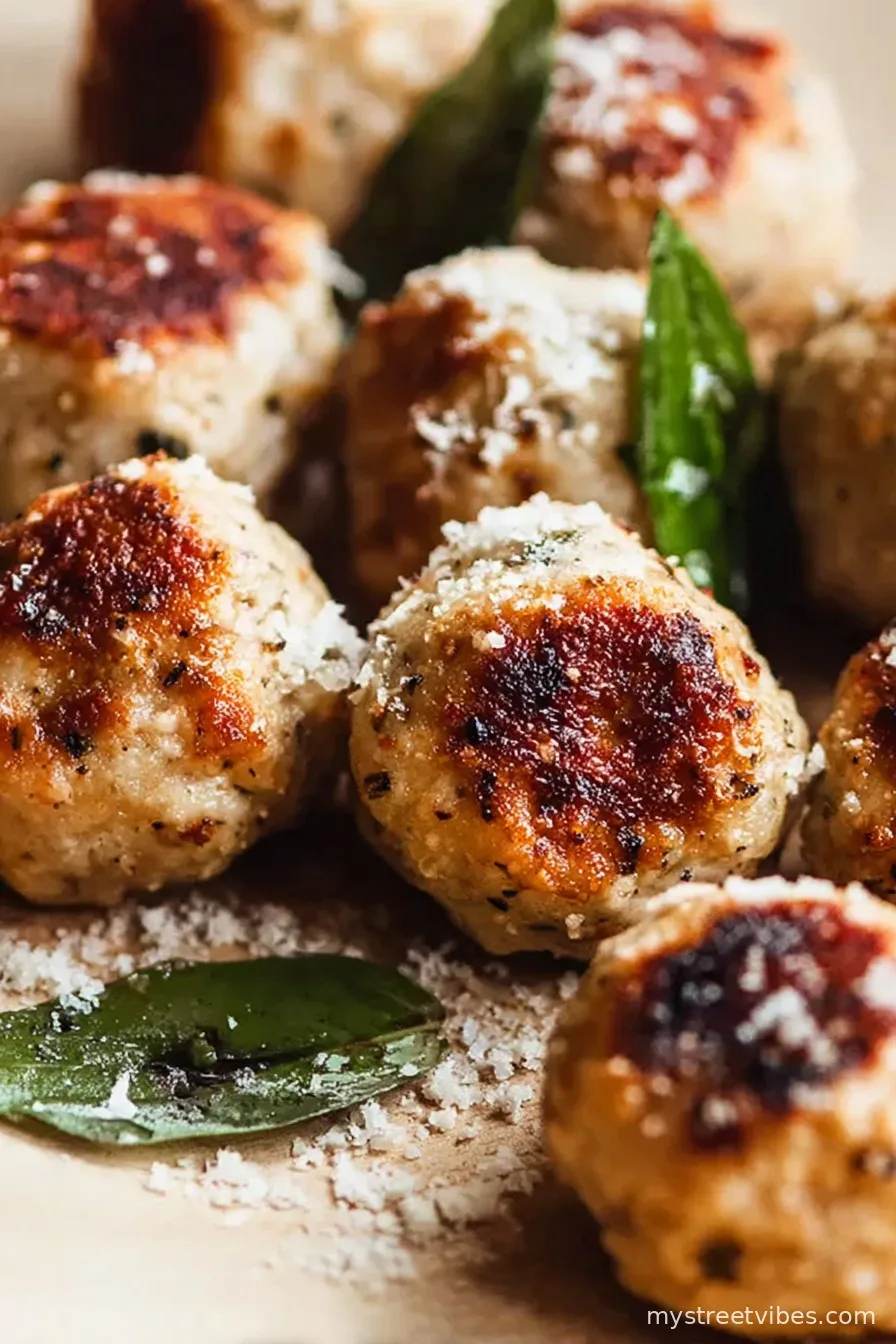 Garlic Parmesan Chicken Meatballs