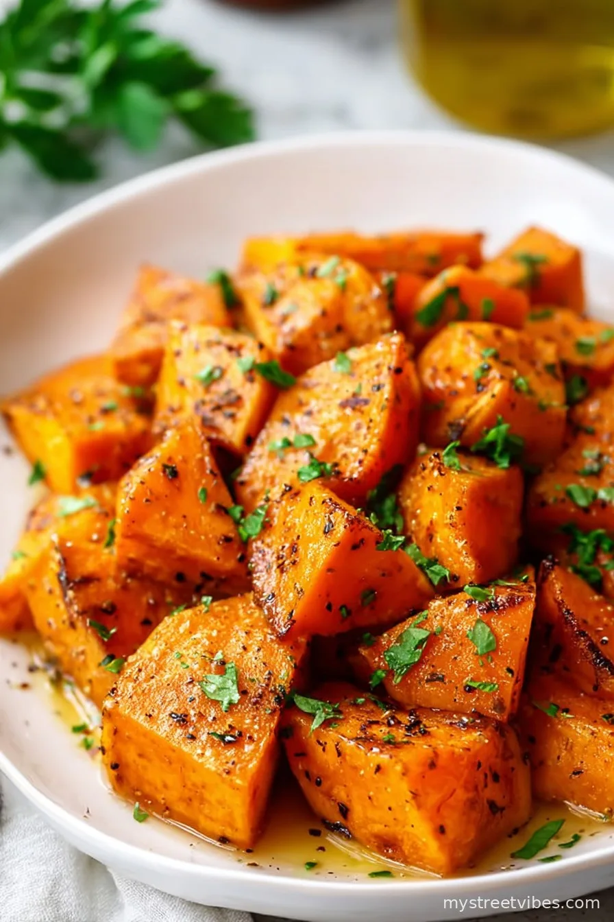 Honey Roasted Sweet Potatoes