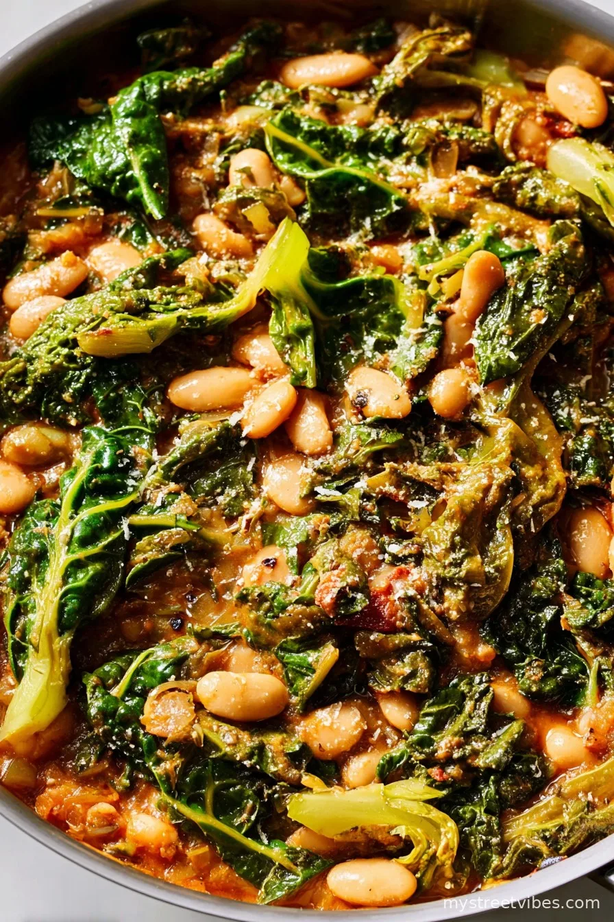 Mediterranean White Beans & Greens